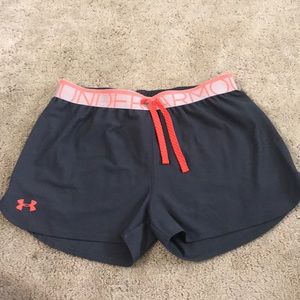 Under Armour gray/hot pink shorts